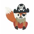 Baby Foxy Pirate Embroidered Iron on/Sew Patch ...