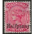 Tasmania 1889 SG167 1/2d on 1d Scarlet Mounted ...