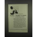 1920 Hotel Pennsylvania Ad - A Good Place to Be