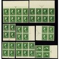 408, MNH 1¢ VF Position Multiples GREAT GROUP! ...