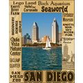 San Diego California Laser Engraved Wood Pictur...