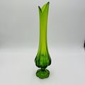 L. E. Smith Swung Green 6 Petal Vase 15in Large...