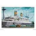 Postcard American President Lines liner at Yoko...