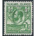 Falkland Islands 1929 SG116 1/2d Green Mounted ...