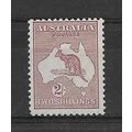 Australia.SG134 2s Kangaroo (Maroon).Mounted Mi...