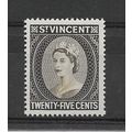 St.Vincent.SG197 25c Queen Elizabeth II (Black-...