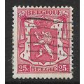 BELGIUM 1936 25c RED STATE ARMS SG 732 FINE USED