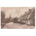 Cottages & Church Steeple Morden Postcard Cambr...