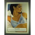 1978 Vassarette Lace Memories Boudoir Blue Bra Ad
