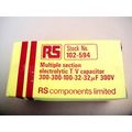 300V, 300 +300 +100 +32 +32 µF RadioSpares RS C...