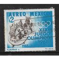 MEXICO 1965 OLYMPIC GAMES 2p BROWN AND BLUE BAL...