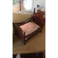 Mahogany Cot Bed 1:12th Dolls House Miniature