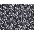 Dark blue floral cotton fabric square 48cms x 4...