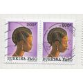 BURKINA FASO NATIVE WOMAN HAIR STYLE PAIR DATED...