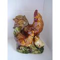Vintage Majolica Hen with Chicks Animal Figurin...