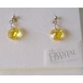 Earrings 925 Swarovski Austrian Crystal Yellow ...