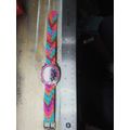 Rainbow Peace Sign Dial Round Silver Tone Case ...