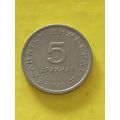 Umlaufmünze Griechenland 5 Drachmen 1978