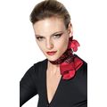 WOLFORD Red and Black Cheetah Pattern Neck Scar...