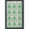 a george v puc sg434 sg 434 mnh block of 12 mnh...