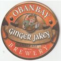 BEER MAT - OBAN BAY BREWERY - GINGER JAKEY - (C...
