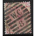 GB 1873-80 QV WMK SPRAY ROSE 3d PLATE 12 USED S...