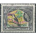 British Guiana 1954 SG343 $1 Pink, Yellow Green...