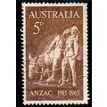 Australia 1965 ANZAC 5d Used Stamp..