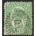 Queensland 1897 6d Green SG249 GU