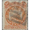 BOLIVIA, Coat of Arms, orange 1890, 10c