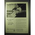 1950 Bell Telephone Ad - He Seals Out Trouble