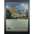 1958 Norwich Union Insurance Ad - A Fine City, Norwich