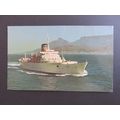 S.S. Vaal Leaving Cape Town Postcard