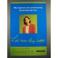 1996 Philips Lighting Ad - We improve our productivity by producing less