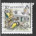 GUERNSEY 1990 BIRDS BLUE GREAT TIT USED 10p