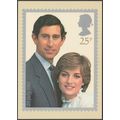 Prince of Wales & Lady Diana Spencer, 25p, 1981...