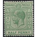 Bahamas 1921 SG115 1/2d Green Wmk Crown CA Moun...