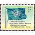 UNITED NATIONS, UN Flag, green blue 1961, 3 cent