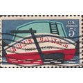 USA, SHIPS, Erie Canal, blue 1967, 5c, #2