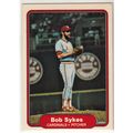 1982 Fleer baseball card 130 Bob Sykes- Cardinals