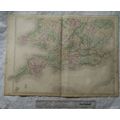 1850 Black's steel engraved map Southern Englan...