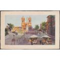 Piazza di Spagna, Trinità dei Monti, Roma, c.19...
