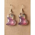 Rainbow Glitter Cat Kawaii Resin Earrings