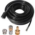 25FT 5800 PSI Pressure Washer Hose Jetter Nozzl...