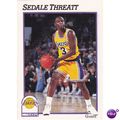 1991 NBA Hoops 385 Sedale Threatt Los Angeles L...