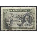 Nigeria 1936 SG43 5/- Black & Olive-Green Fine ...