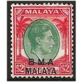 BMA Malaya 1945 SG16 $2 Green & Scarlet Mounted...