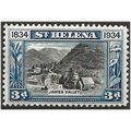 St Helena 1934 SG118 3d Black & Blue Mounted Mi...