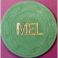 MEL Card Room. $25 Vintage Casino Chip. San Raf...