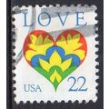 USA 1987 Love - Heart 22c Used